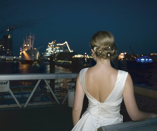 Brautkleid Duchesse Satin schneidern Hamburg