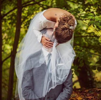 Brautkleid mit Tüllrock