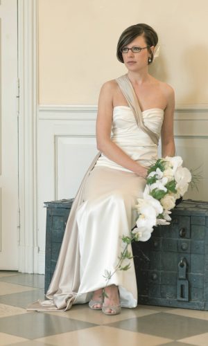 Brautkleid Satin vegan Hamburg schneidern